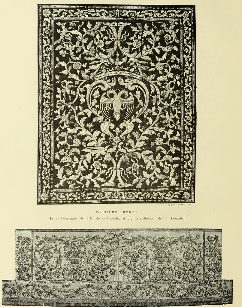 An illustration from Tapisseries, broderies et dentelles; recueil de modeles anciens et modernes, 1890, leaf 191