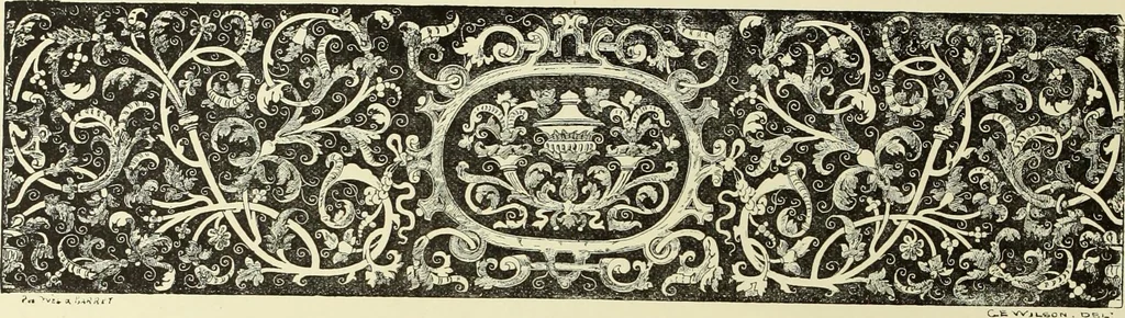 An illustration from Tapisseries, broderies et dentelles; recueil de modeles anciens et modernes, 1890, leaf 193