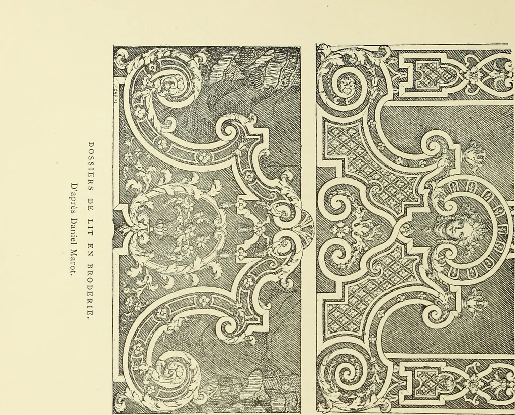 An illustration from Tapisseries, broderies et dentelles; recueil de modeles anciens et modernes, 1890, leaf 201