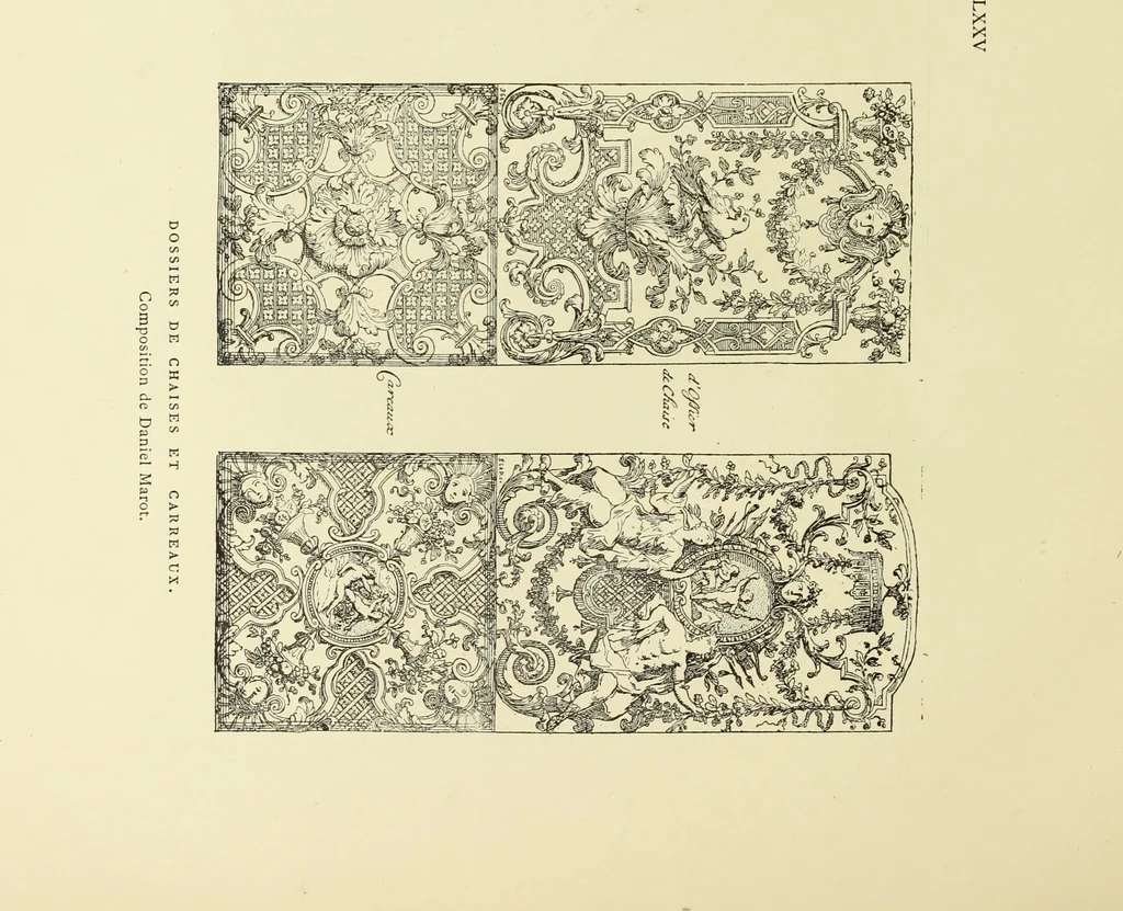 An illustration from Tapisseries, broderies et dentelles; recueil de modeles anciens et modernes, 1890, leaf 201
