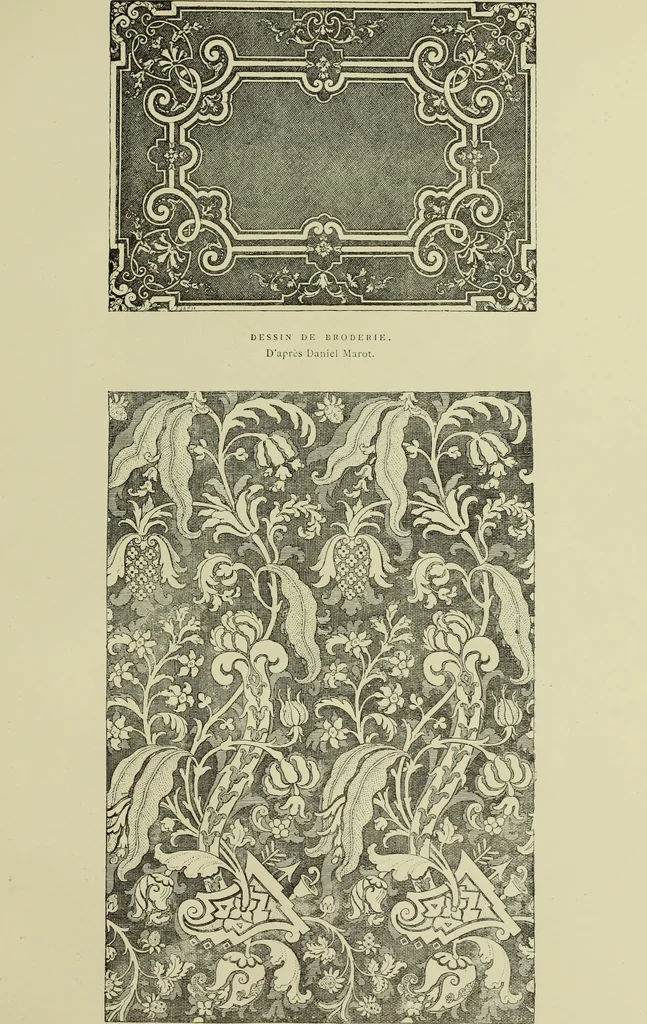 An illustration from Tapisseries, broderies et dentelles; recueil de modeles anciens et modernes, 1890, leaf 204