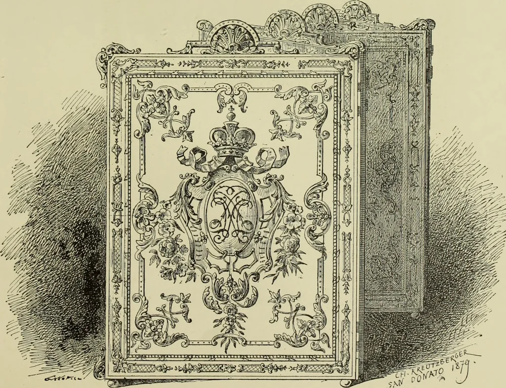 An illustration from Tapisseries, broderies et dentelles; recueil de modeles anciens et modernes, 1890, leaf 206
