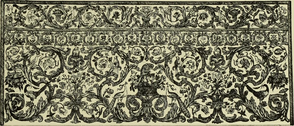 An illustration from Tapisseries, broderies et dentelles; recueil de modeles anciens et modernes, 1890, leaf 208