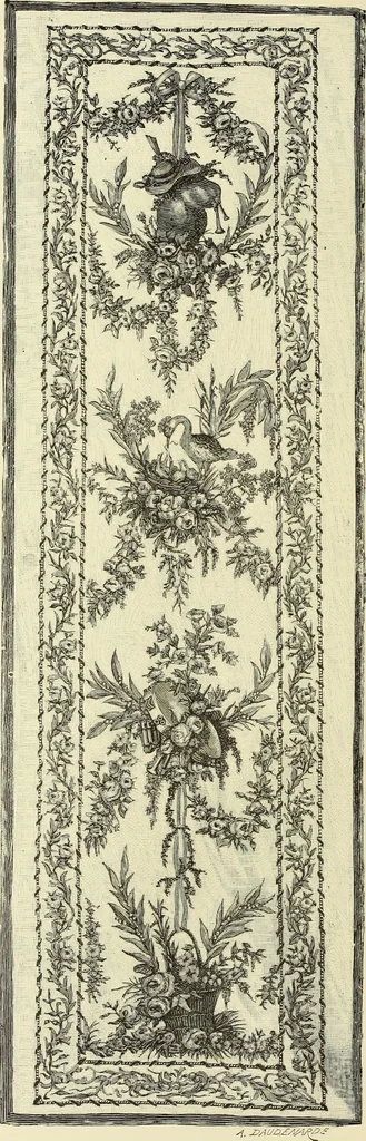 An illustration from Tapisseries, broderies et dentelles; recueil de modeles anciens et modernes, 1890, leaf 215