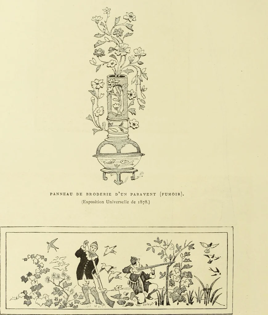 An illustration from Tapisseries, broderies et dentelles; recueil de modeles anciens et modernes, 1890, leaf 225