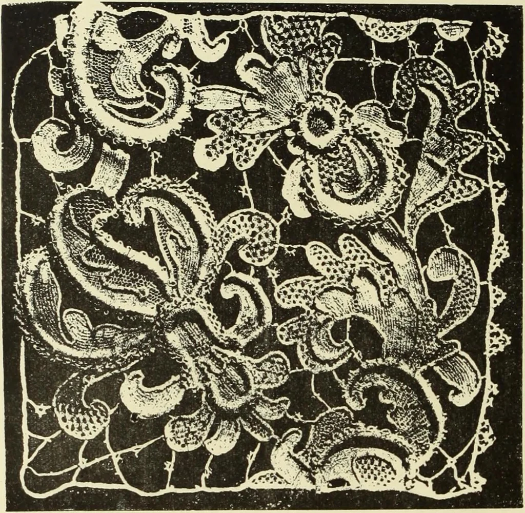 An illustration from Tapisseries, broderies et dentelles; recueil de modeles anciens et modernes, 1890, leaf 231