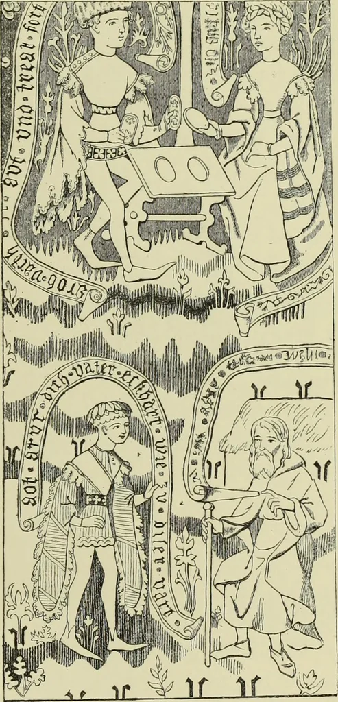 An illustration from Tapisseries, broderies et dentelles; recueil de modeles anciens et modernes, 1890, leaf 24