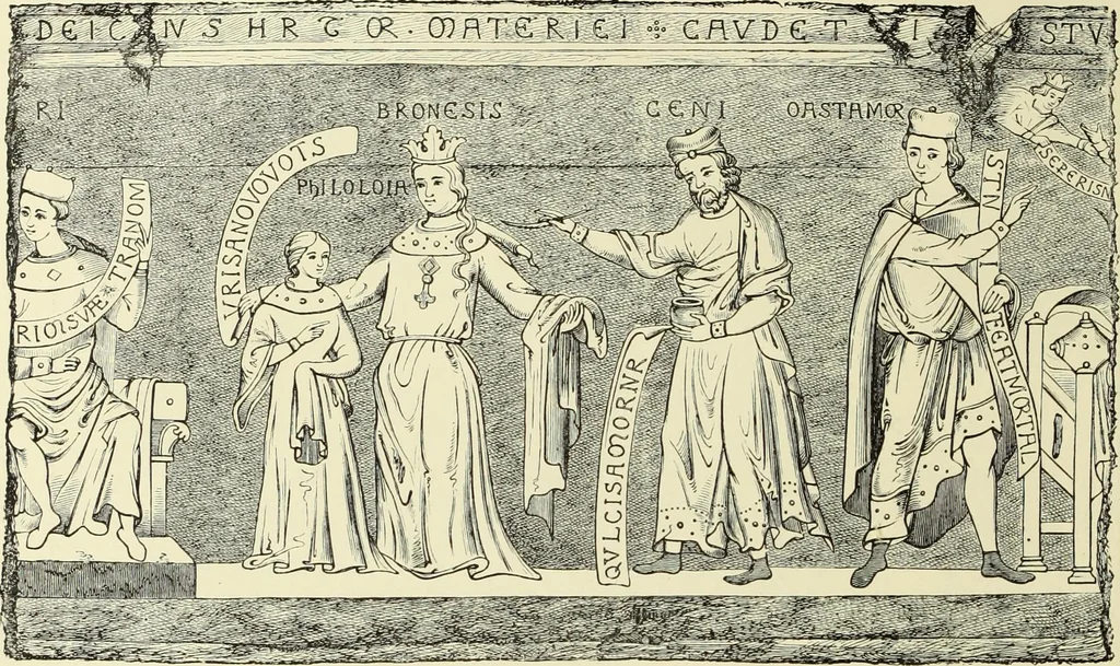 An illustration from Tapisseries, broderies et dentelles; recueil de modeles anciens et modernes, 1890, leaf 61