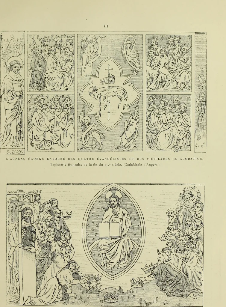 An illustration from Tapisseries, broderies et dentelles; recueil de modeles anciens et modernes, 1890, leaf 62