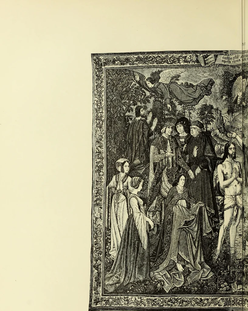 An illustration from Tapisseries, broderies et dentelles; recueil de modeles anciens et modernes, 1890, leaf 87
