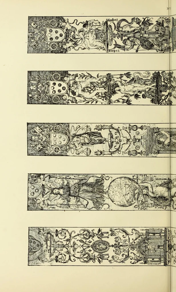 An illustration from Tapisseries, broderies et dentelles; recueil de modeles anciens et modernes, 1890, leaf 97