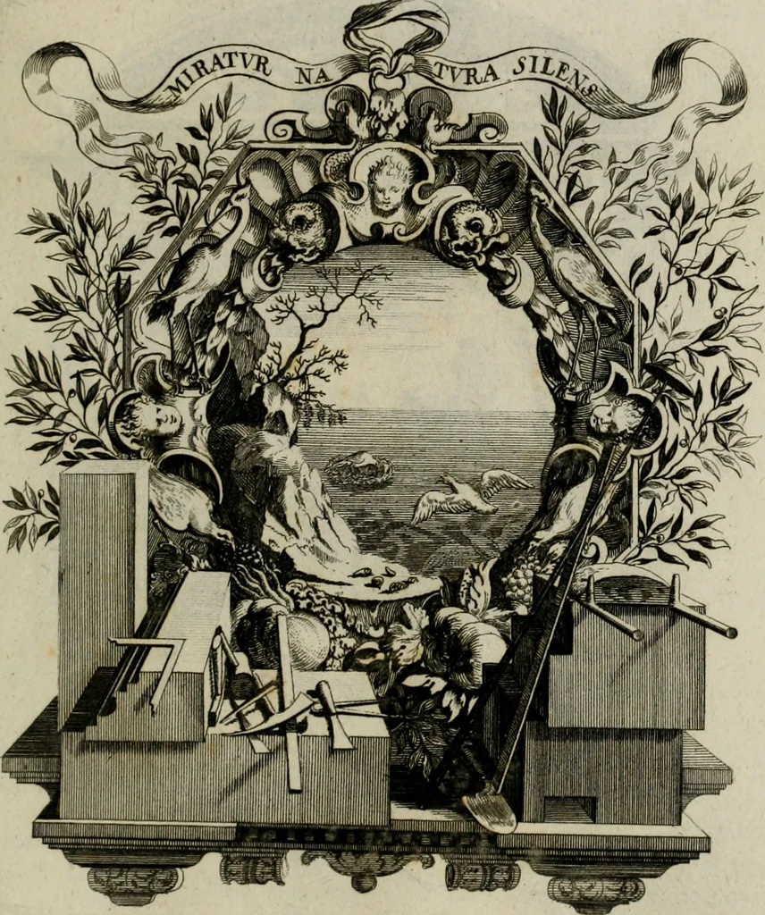 An illustration from Tapisseries du Roy, ou sont representez les quatre elemens et les quatre saisons : avec les devises qui les accompagnent et leur explication. Königliche französische Tapezereyen ..., 1687, leaf 122