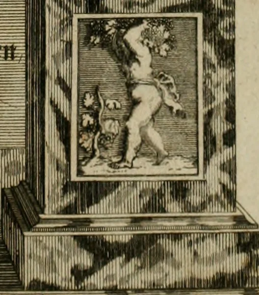 An illustration from Tapisseries du Roy, ou sont representez les quatre elemens et les quatre saisons : avec les devises qui les accompagnent et leur explication. Königliche französische Tapezereyen ..., 1687, leaf 4