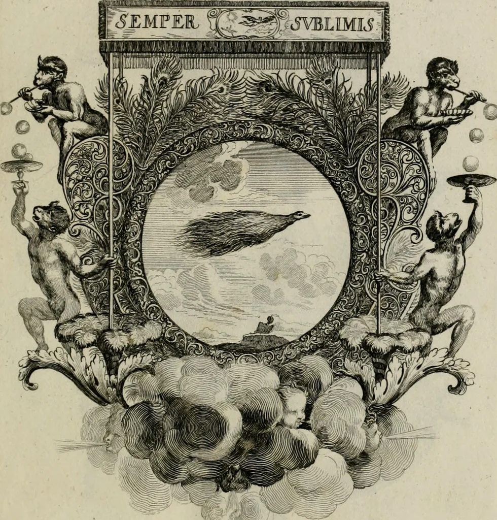 An illustration from Tapisseries du Roy, ou sont representez les quatre elemens et les quatre saisons : avec les devises qui les accompagnent et leur explication. Königliche französische Tapezereyen ..., 1687, leaf 48