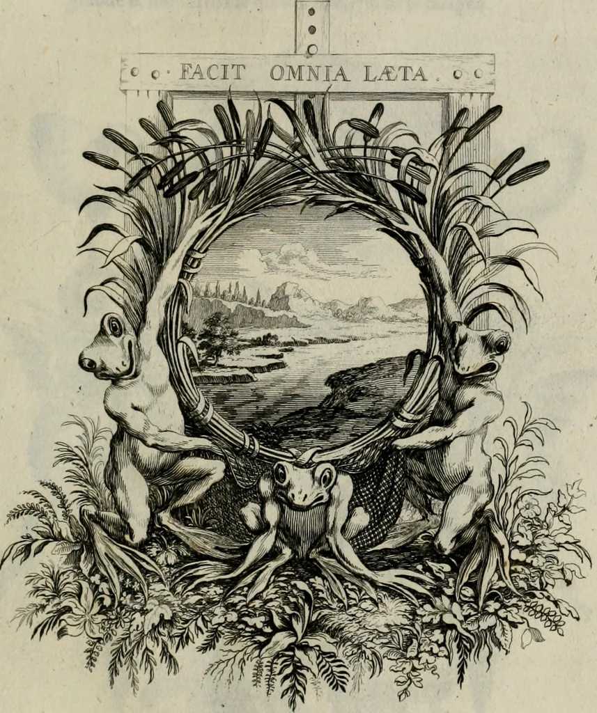 An illustration from Tapisseries du Roy, ou sont representez les quatre elemens et les quatre saisons : avec les devises qui les accompagnent et leur explication. Königliche französische Tapezereyen ..., 1687, leaf 64