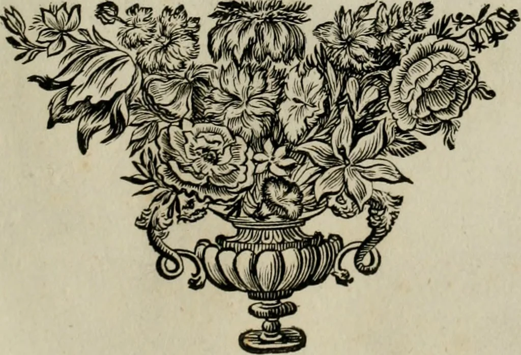 An illustration from Tapisseries du Roy, ou sont representez les quatre elemens et les quatre saisons : avec les devises qui les accompagnent et leur explication. Königliche französische Tapezereyen ..., 1687, leaf 94