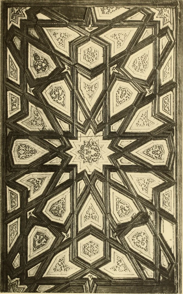 An illustration from Tapis, tissus & faïences orientales, suite des Dessins de tissus (Europe, XVIIIe & XIXe siècles), 1900, leaf 106