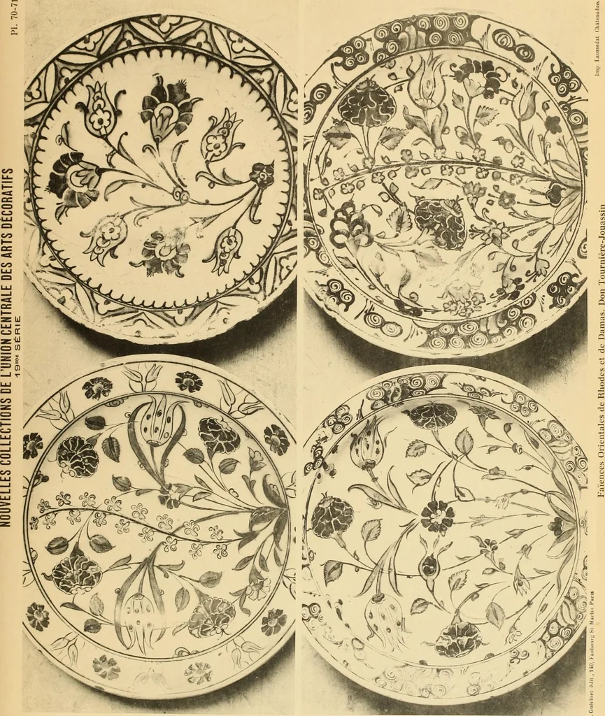 An illustration from Tapis, tissus & faïences orientales, suite des Dessins de tissus (Europe, XVIIIe & XIXe siècles), 1900, leaf 126