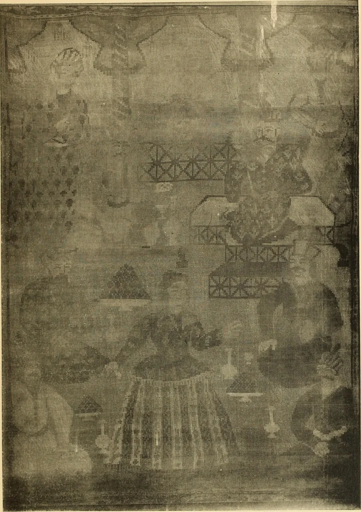 An illustration from Tapis, tissus & faïences orientales, suite des Dessins de tissus (Europe, XVIIIe & XIXe siècles), 1900, leaf 36
