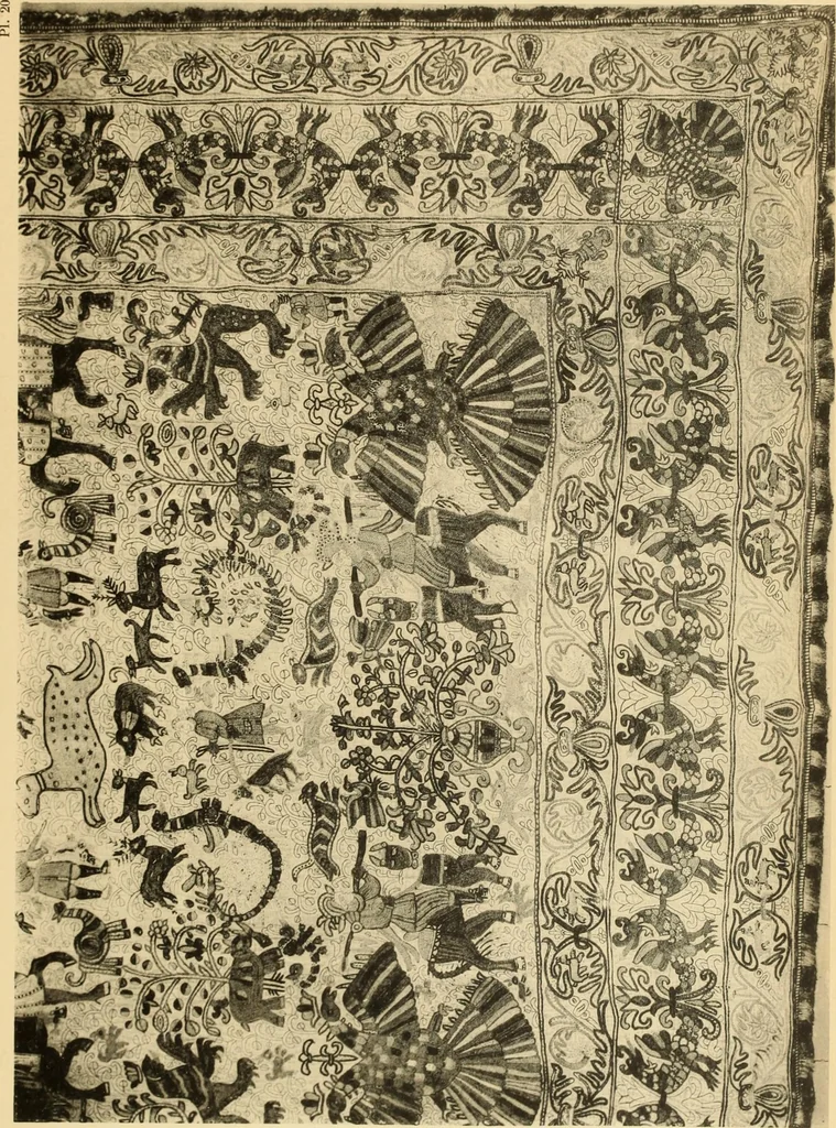 An illustration from Tapis, tissus & faïences orientales, suite des Dessins de tissus (Europe, XVIIIe & XIXe siècles), 1900, leaf 42