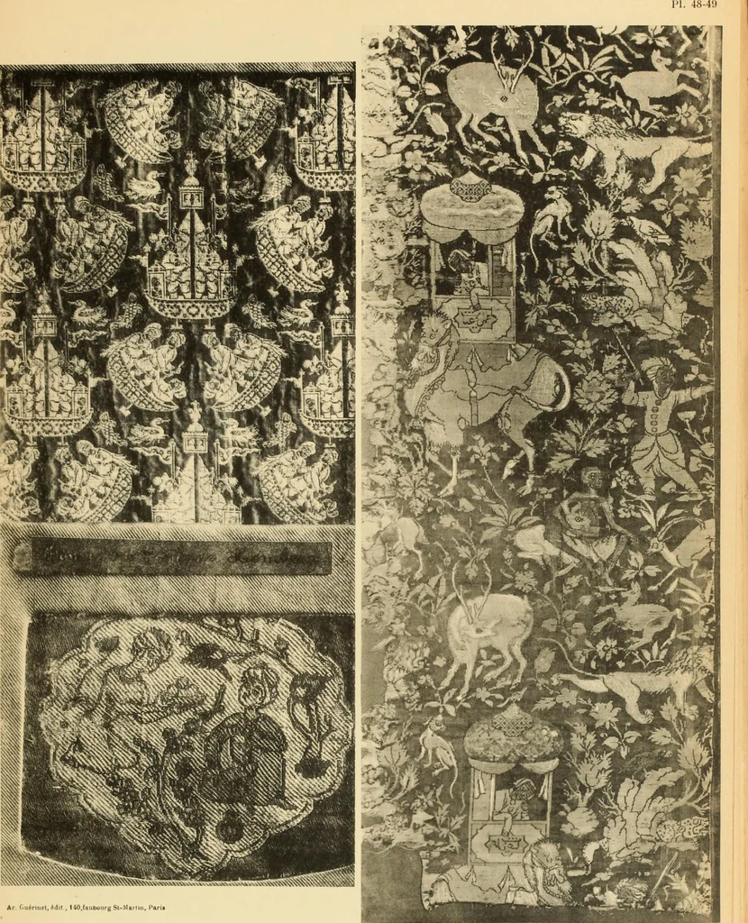 An illustration from Tapis, tissus & faïences orientales, suite des Dessins de tissus (Europe, XVIIIe & XIXe siècles), 1900, leaf 88