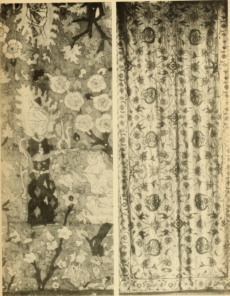 An illustration from Tapis, tissus & faïences orientales, suite des Dessins de tissus (Europe, XVIIIe & XIXe siècles), 1900, leaf 90