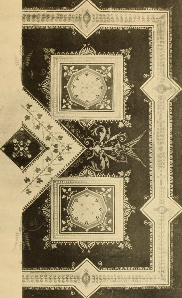 An illustration from Tapis, tissus & faïences orientales, suite des Dessins de tissus (Europe, XVIIIe & XIXe siècles), 1900, leaf 24