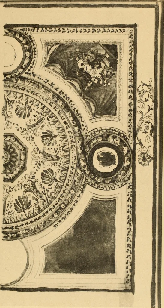 An illustration from Tapis, tissus & faïences orientales, suite des Dessins de tissus (Europe, XVIIIe & XIXe siècles), 1900, leaf 28