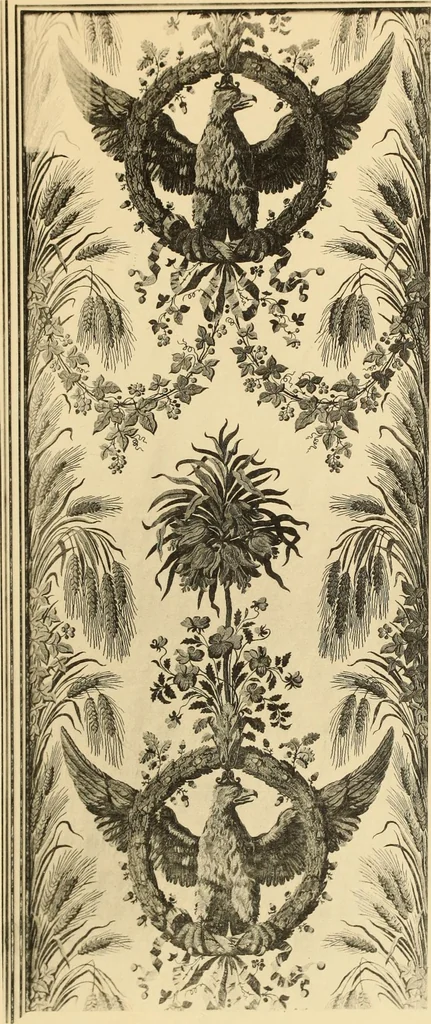 An illustration from Tapis, tissus & faïences orientales, suite des Dessins de tissus (Europe, XVIIIe & XIXe siècles), 1900, leaf 4