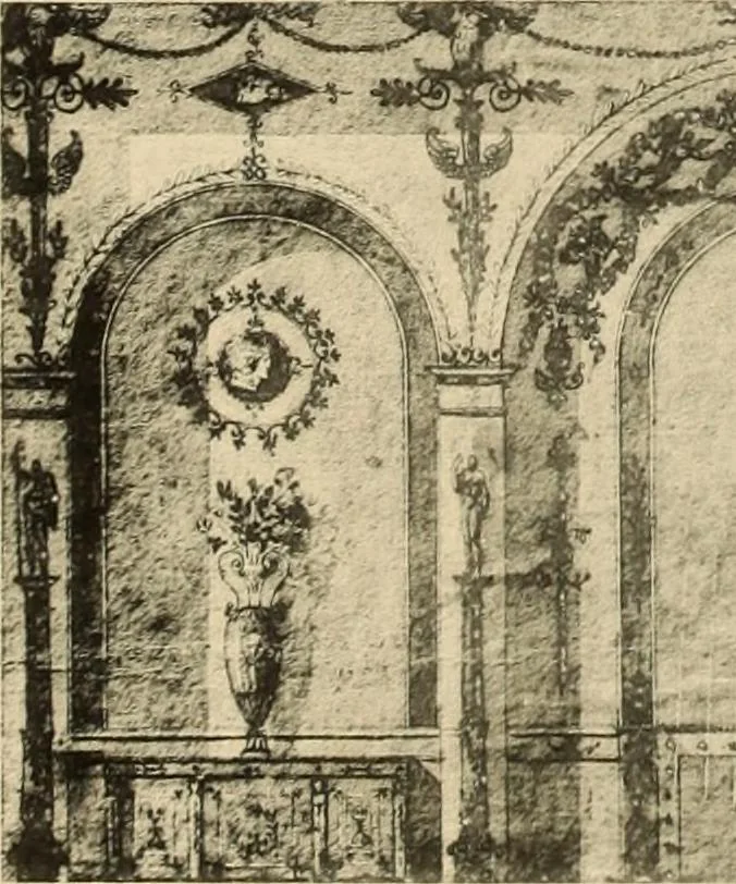 An illustration from Tapis, tissus & faïences orientales, suite des Dessins de tissus (Europe, XVIIIe & XIXe siècles), 1900, leaf 60