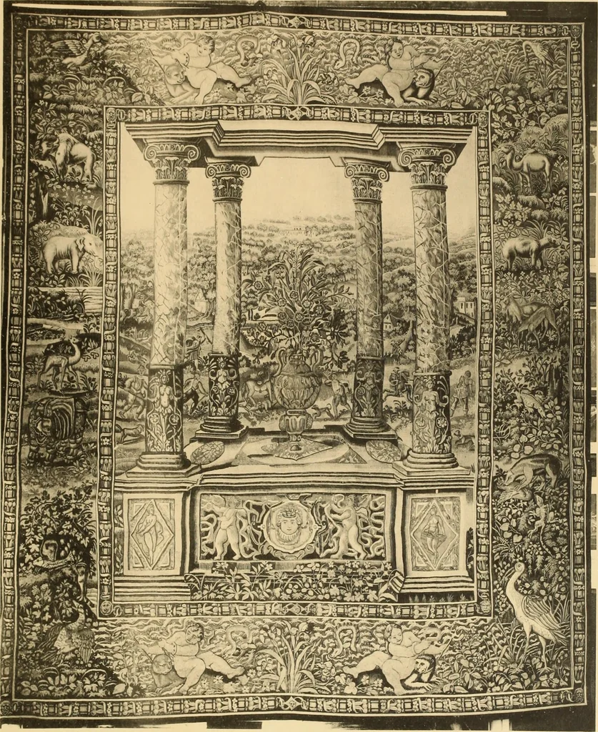 An illustration from Tapis, tissus & faïences orientales, suite des Dessins de tissus (Europe, XVIIIe & XIXe siècles), 1900, leaf 64