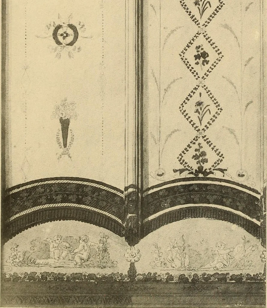 An illustration from Tapis, tissus & faïences orientales, suite des Dessins de tissus (Europe, XVIIIe & XIXe siècles), 1900, leaf 8