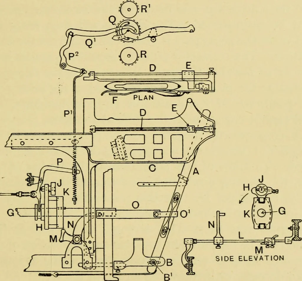 An illustration from Tappet and dobby looms : their mechanism and management, 1912, leaf 132