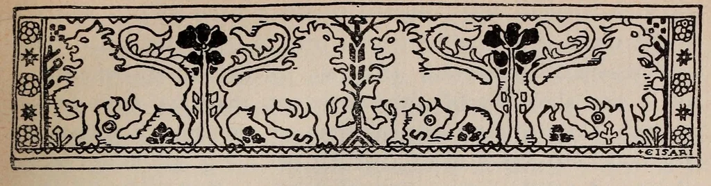 An illustration from Tappeti rustici italiani, 1922, leaf 15