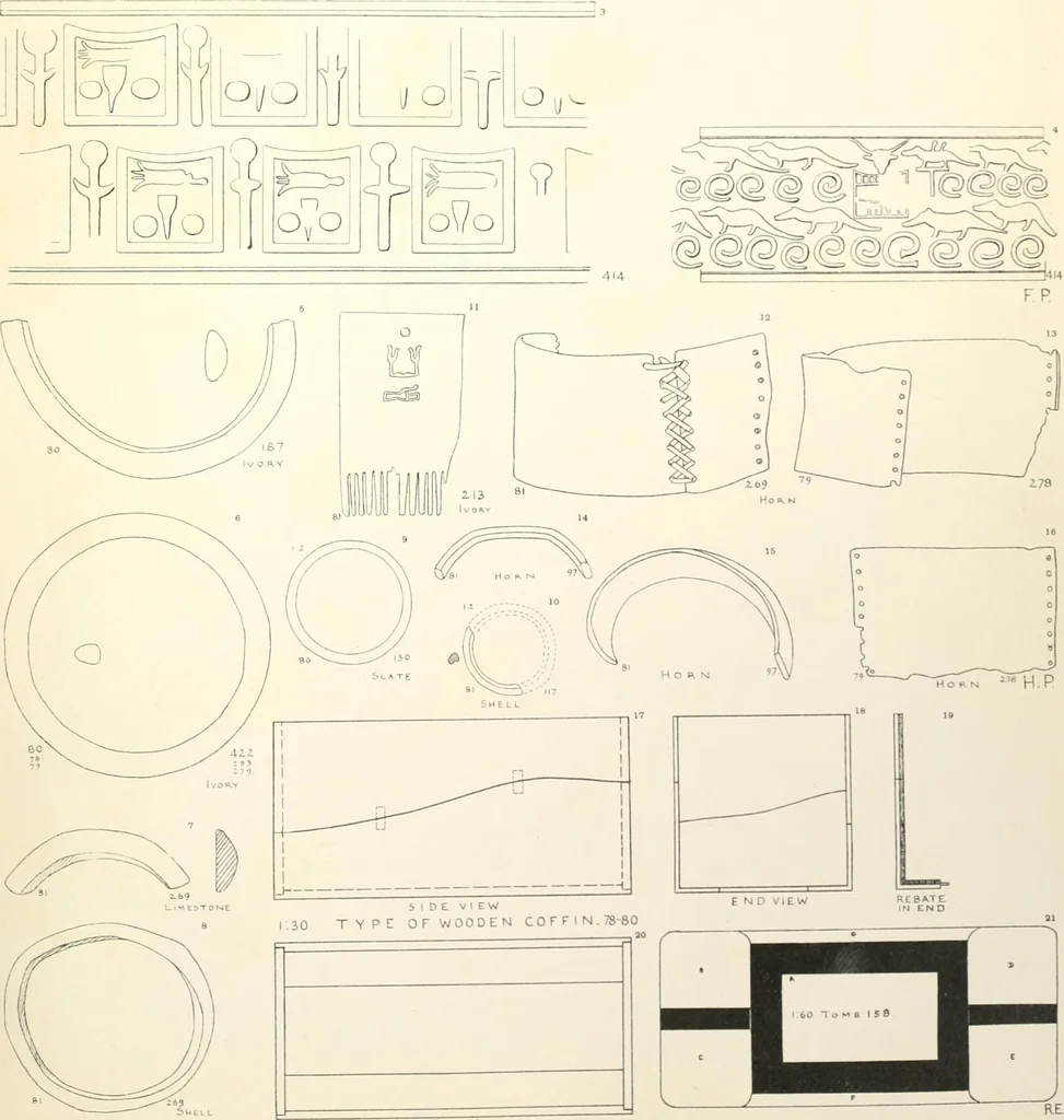 An illustration from Tarkhan I and Memphis V, 1913, leaf 54