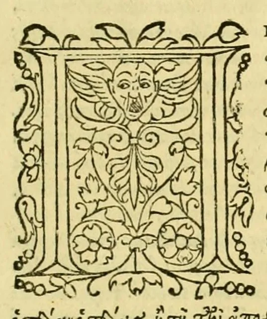 An illustration from Ta tou Themistiou Euphradous hapanta, toutesti Paraphraseis, kai Logoi : Alexandrou Aphrodisieos Peri psyches biblia duo, kai Peri eimarmenes hen = Omnia Themistii opera, hoc est Paraphrases, et Orationes. Alexandri Aphrodisiensis libri duo De anima, et De fato vnus, 1534, leaf 139
