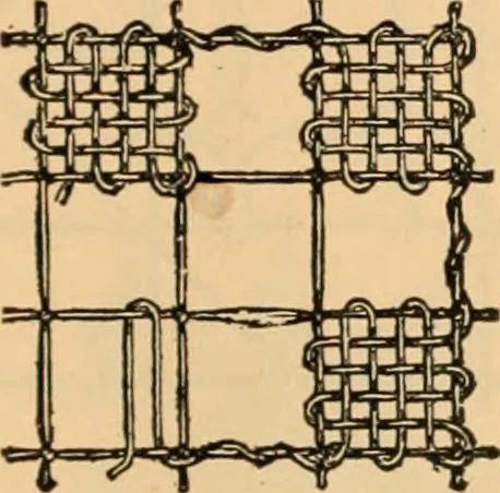 An illustration from Tatting and netting, 1895, leaf 100