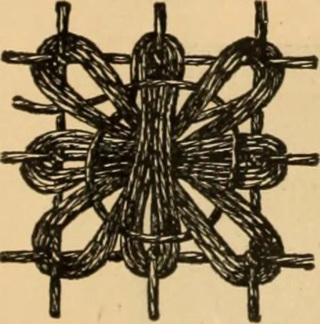 An illustration from Tatting and netting, 1895, leaf 102