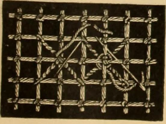 An illustration from Tatting and netting, 1895, leaf 102