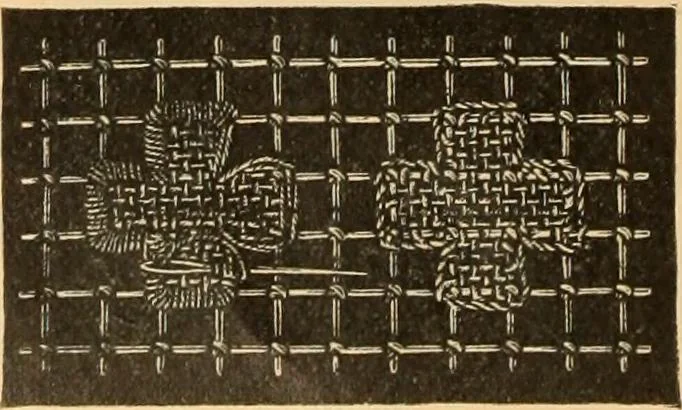 An illustration from Tatting and netting, 1895, leaf 103