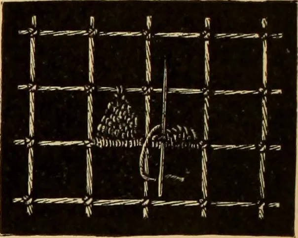 An illustration from Tatting and netting, 1895, leaf 103