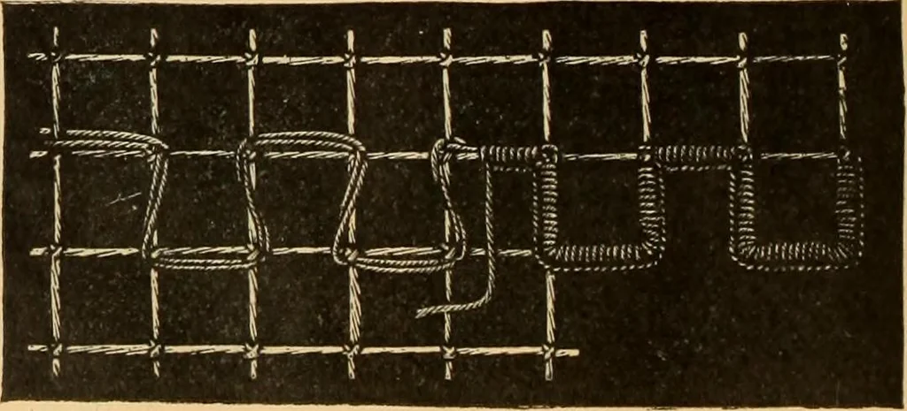 An illustration from Tatting and netting, 1895, leaf 103