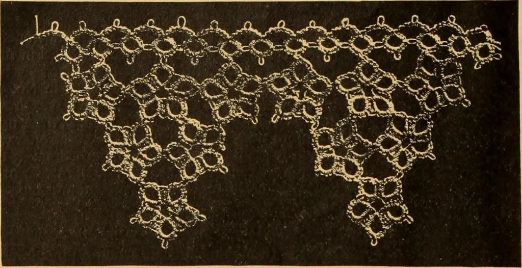 An illustration from Tatting and netting, 1895, leaf 11