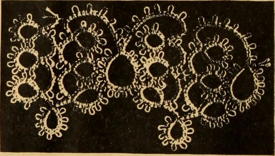 An illustration from Tatting and netting, 1895, leaf 11