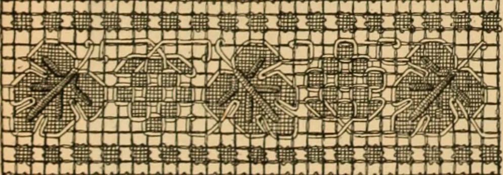 An illustration from Tatting and netting, 1895, leaf 118