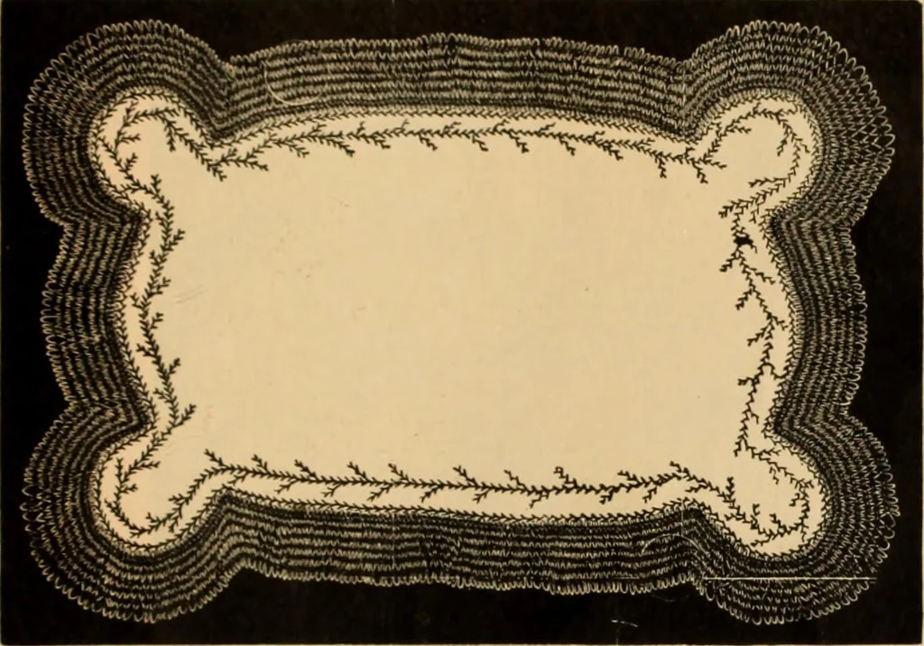 An illustration from Tatting and netting, 1895, leaf 122
