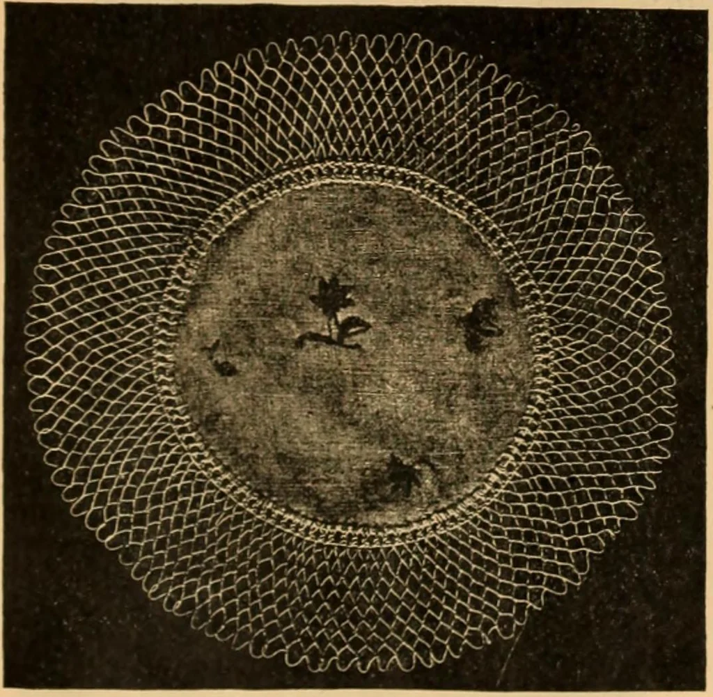 An illustration from Tatting and netting, 1895, leaf 124