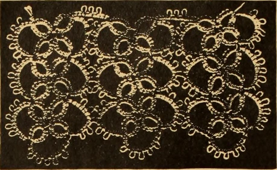 An illustration from Tatting and netting, 1895, leaf 13