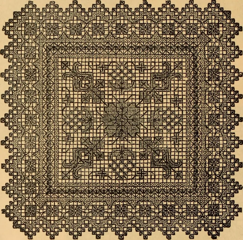 An illustration from Tatting and netting, 1895, leaf 135
