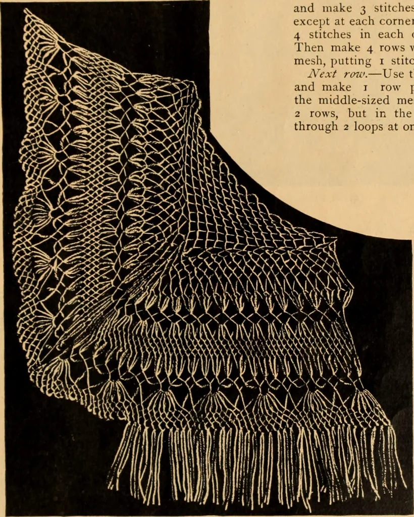 An illustration from Tatting and netting, 1895, leaf 138